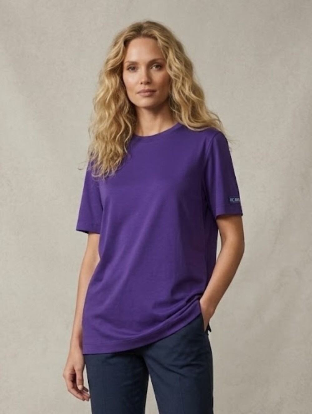 St. John Purple Casual Short-Sleeve Tee